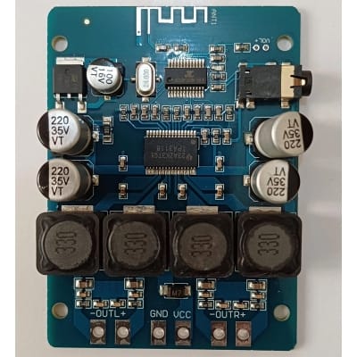 Picture of Digital Power Amplifier Board Dual Channel Output 4~8ohm ABS 2 Channel Audios Amplifier Module AUX Decoder Board 45W-TPA3118 Black Blue