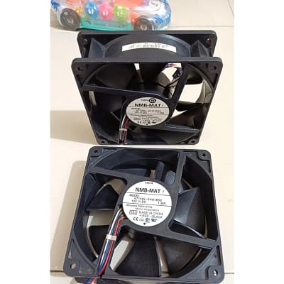 Picture of DC Brushless Hi Speed Cooling Fan NMB MAT 4715KL-04W-B56 12V 1.30A 5’*5’ inch 15000 RPM Air Compatible devices Server 4-wire interface-2 Black