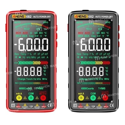 Picture of Aneng 682 Rechargeable Digital Multimeter is a smart 6000-count device designed for professionals and students Black
