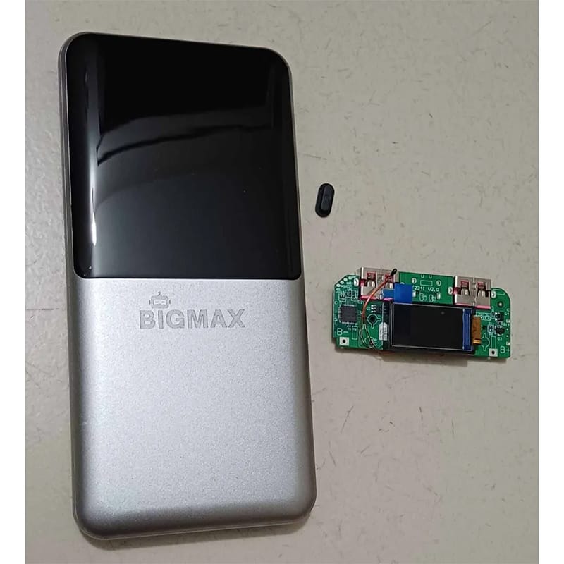 Picture of Bigmax Premium Segment 10000mah Power Bank Case With TFT Display 25W (without battery) Dark Ash