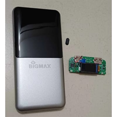 Picture of Bigmax Premium Segment 10000mah Power Bank Case With TFT Display 25W (without battery) Dark Ash