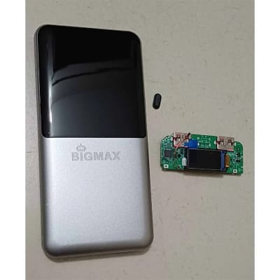Picture of Bigmax Premium Segment 10000mah Power Bank Case With TFT Display 25W (without battery) Dark Ash
