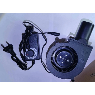 Picture of Turbo Blower Fan 12V 2.94A 6000RPM Model 9733 High Speed Cooling Fan with Regulator-without net Black