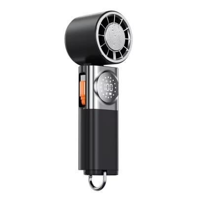 Picture of Premium Portable Rechargeable Handheld Ice Cooler Turbo Fan + POWERBANK-5 Speed Black