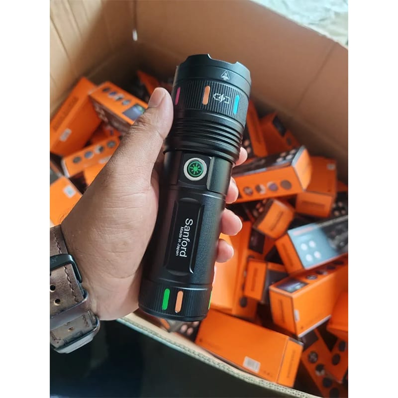 Picture of High Power Super Bright Flashlight 3.7V 30000mAh Black