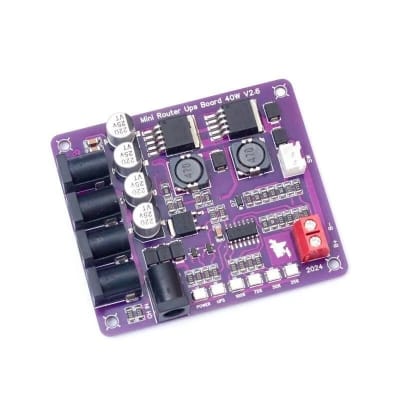 Picture of Mini Router UPS Borad 40W V2.6 | RC Product BD UPD Circuit Board V2.6 | Original Circuit Purple