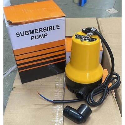 Picture of 12V 60W DC Submersible Water Pump 4200L/H  For Clean and Dirty Water Pool-Irrigation-Discharge water Yellow