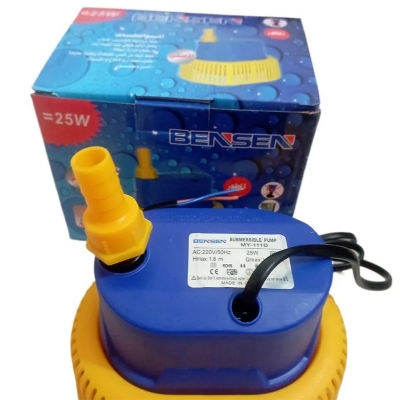 Picture of Submersible Water Pump AC : 220V-240V/50Hz-25W Hmax : 1.8M QMax 1000L/H IPX8 MY-111D Pump for Aquarium, Fish Tank, Water Fountain, Gardens, Hydroponic Systems, Cooling and Circulation Systems Etc-With Nozzle Blue