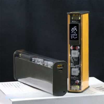 Picture of Transparent Power Bank Fast Charging Case With Display For 8*18650 Battery PD22.5 W DIY-Without Bettery Light Ash
