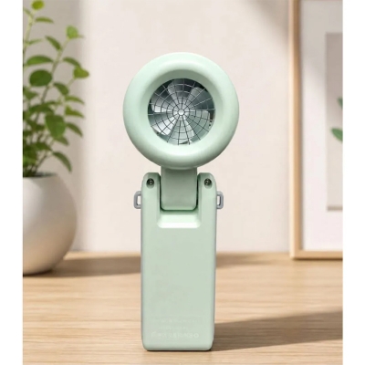 Picture of Portable Handheld Mini Turbo Fan USB Rechargeable Travel Neck Fan with 5 Speeds 3 IN 1-1800mah Q2 White