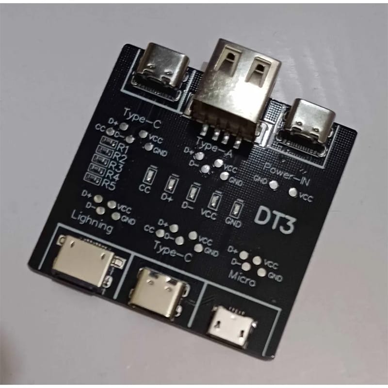 Picture of High-Quality DT3 USB Type-C/A, Lightning, Micro Input Signal Detection Board for Metal Detectors Black