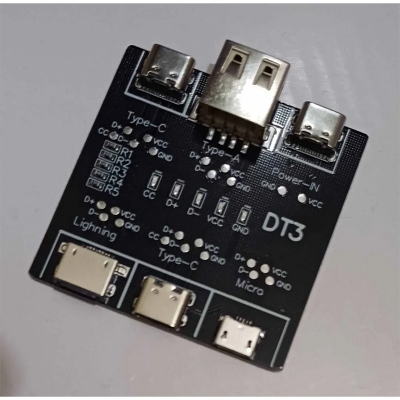Picture of High-Quality DT3 USB Type-C/A, Lightning, Micro Input Signal Detection Board for Metal Detectors Black
