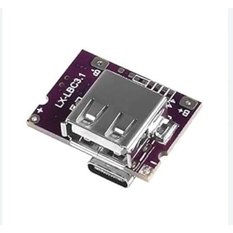 Picture of Type-C 5V 3.1A Boost Converter Step-Up Power Module IP5310 Mobile Power Bank Accessories With Switch LED Indicator Purple