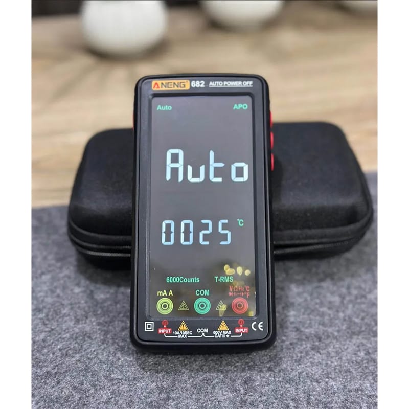 Picture of Aneng 682 Rechargeable Digital Multimeter is a smart 6000-count device designed for professionals and students Black
