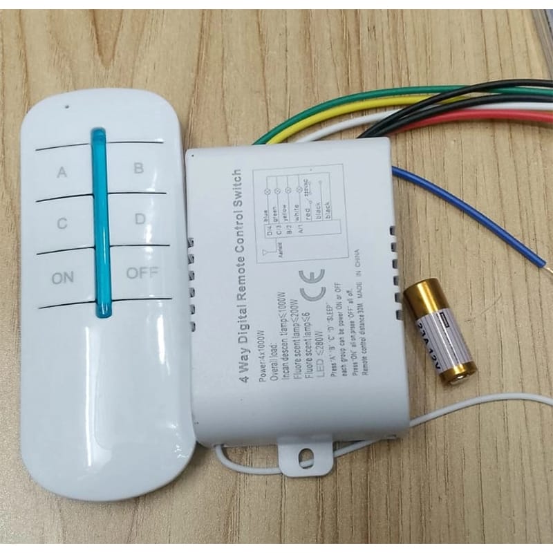 Picture of 4 Way Digital Wireless Remote Control Switch 
