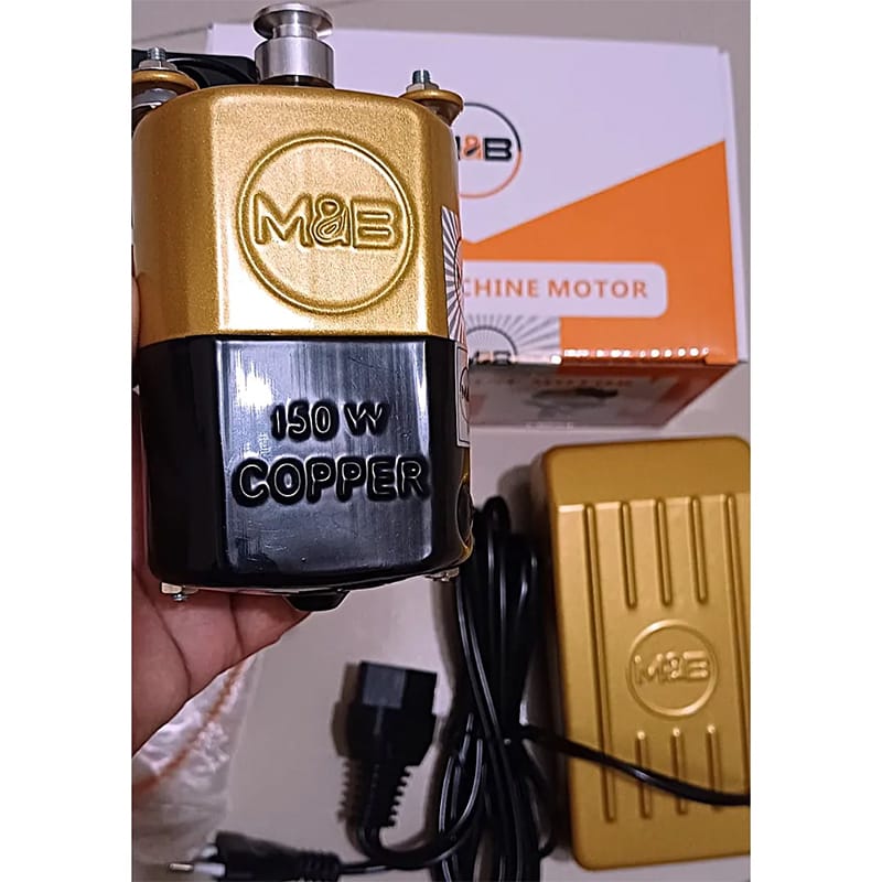 Picture of Sewing Machine Motor 220V 150W 9000RPM With Foot Pedal Controller-100% Copper Guaranteed-New Model : S 15C 