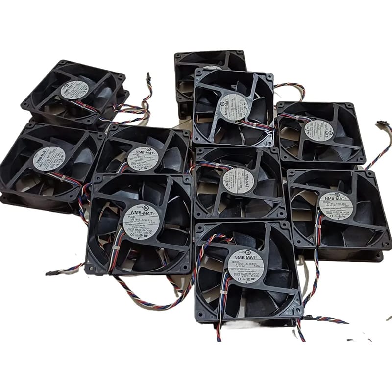 Picture of DC Brushless Hi Speed Cooling Fan NMB MAT 4715KL-04W-B56 12V 1.30A 5’*5’ inch 15000 RPM Air Compatible devices Server 4-wire 2 interface- 1PC Black