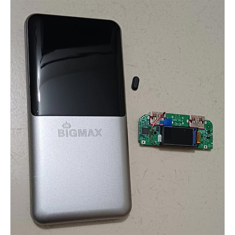 Picture of Bigmax Premium Segment 10000mah Power Bank Case With TFT Display 25W (without battery) Black