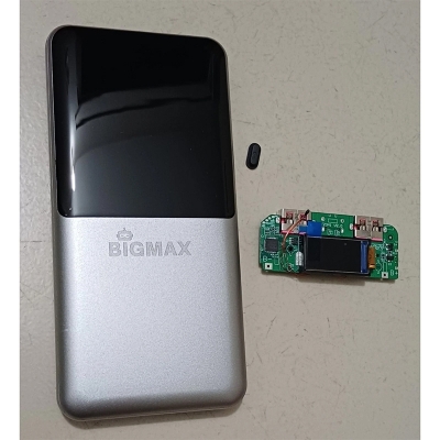 Picture of Bigmax Premium Segment 10000mah Power Bank Case With TFT Display 25W (without battery) Black
