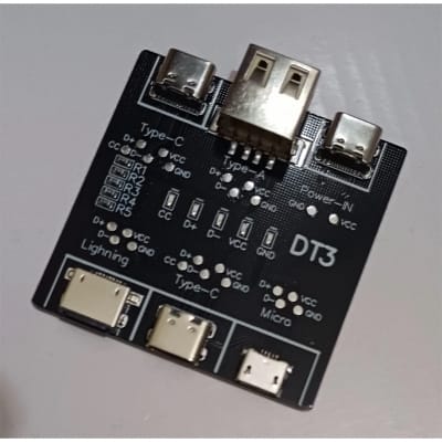 Picture of High-Quality DT3 USB Type-C/A, Lightning, Micro Input Signal Detection Board for Metal Detectors Black