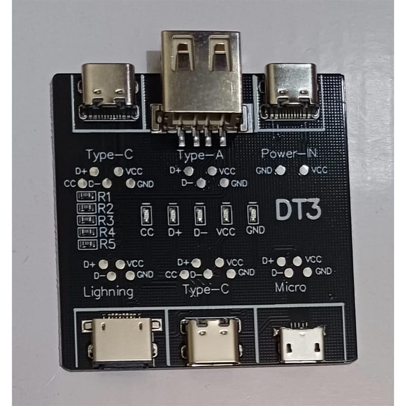 Picture of High-Quality DT3 USB Type-C/A, Lightning, Micro Input Signal Detection Board for Metal Detectors Black
