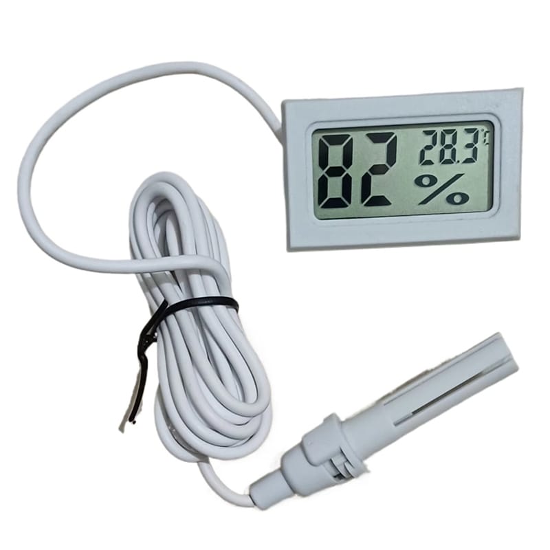 Picture of Mini Digital LCD Digital Thermometer Hygrometer Fridge Freezer Temperature Humidity Meter with Requires Battery White