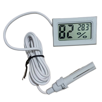 Picture of Mini Digital LCD Digital Thermometer Hygrometer Fridge Freezer Temperature Humidity Meter with Requires Battery White