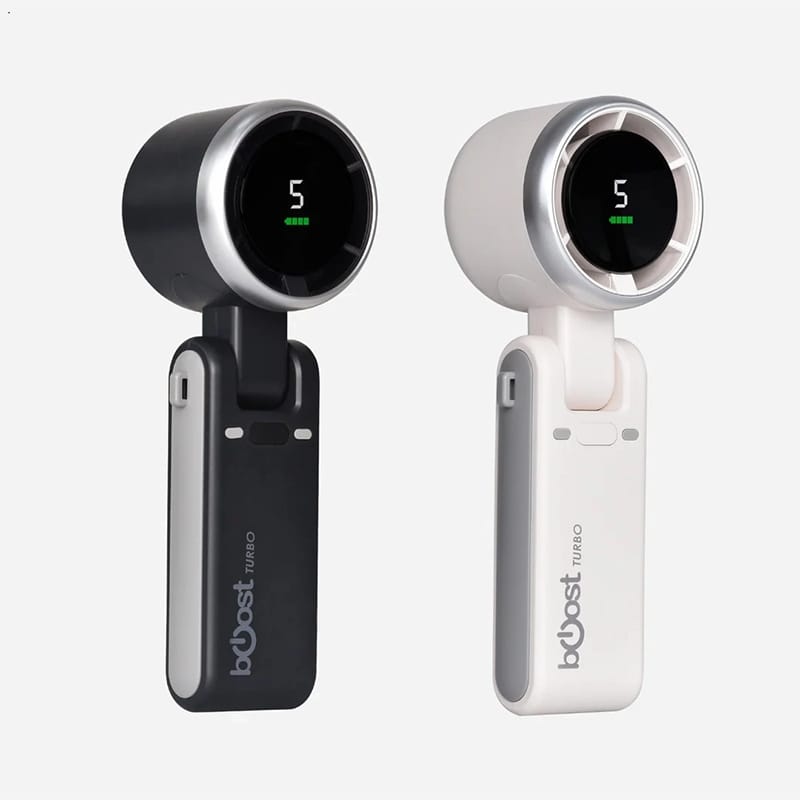 Picture of Portable Handheld Mini Turbo Fan USB Rechargeable Travel Neck Fan with 5 Speeds 3 IN 1-3600mah Q1 