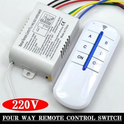 Picture of 4 Way Digital Wireless Remote Control Switch White