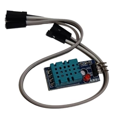 Picture of DHT11 Temperature and Humidity Sensor Module with LED & Cable for Raspberry Pi, Arduino, ESP32, and Other Microcontrollers Blue