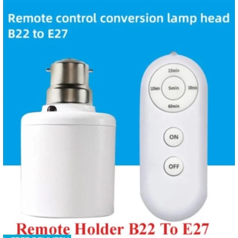 Picture of E27 Wireless Lamp Holder with Remote Control 428A Smart Wireless Timer Switch for Bulb White