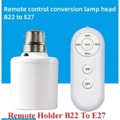 Picture of E27 Wireless Lamp Holder with Remote Control 428A Smart Wireless Timer Switch for Bulb White
