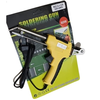 Picture of Soldering Gun with Automatic Solder Feed premium Quality  60W Yellow