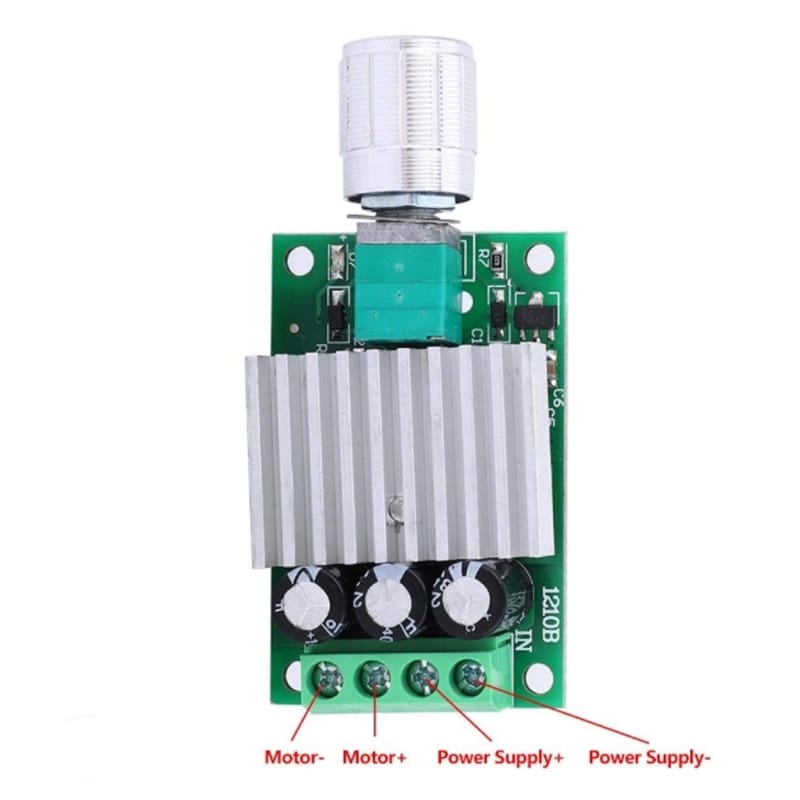 Picture of DC Motor Speed Controller 12V 24V 10A Adjustable Speed Regulator for Fan Motor LED Light Green