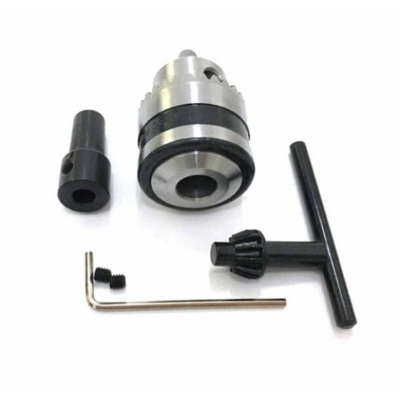 Picture of 775 Motor Drill Chuck, Mini Hand Drill Press, DIY Kit 0.6 - 6.0 mm bit supported Silver