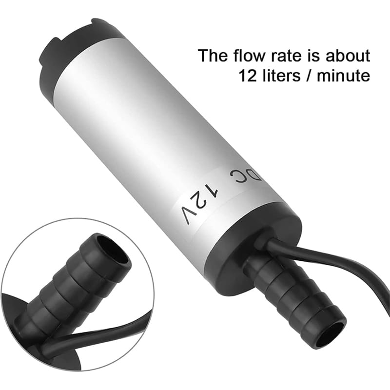 Picture of 12v DC Mini Submersible Pump 12L/M 38mm dia For Pumps Diesel Oil Water - Submersible Pump for Transfer Water Oil Fuel-Bottle Pump 