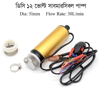 Picture of DC 12v 30L/M Mini Submersible Pump 51mm dia For Pumps Diesel Oil Water-Submersible Pump for Transfer Water Oil Fuel-Bottle Pump 