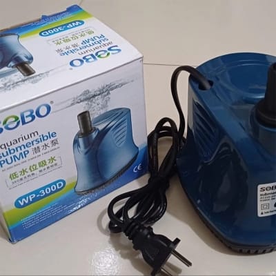 Picture of Submersible Water Pump AC : 220V-240V/50Hz-35W Hmax : 1.8M IPX8 ROHS Pump for Aquarium, Fish Tank, Water Fountain, Gardens, Hydroponic Systems, Cooling and Circulation Systems Black Blue