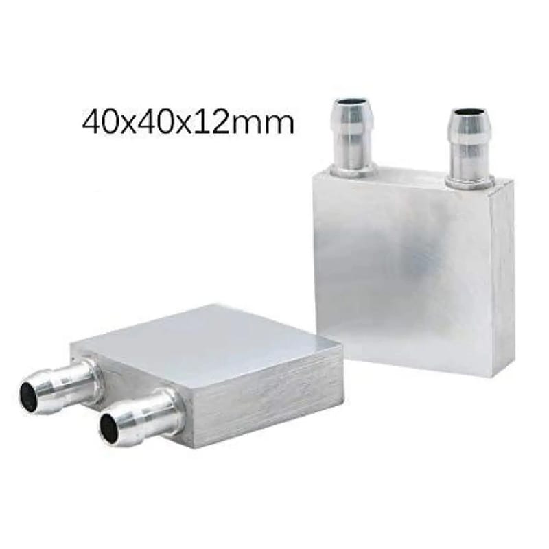 Picture of Water Cooling Block Aluminum 40x40x12mm 1 Peltier Size Silver