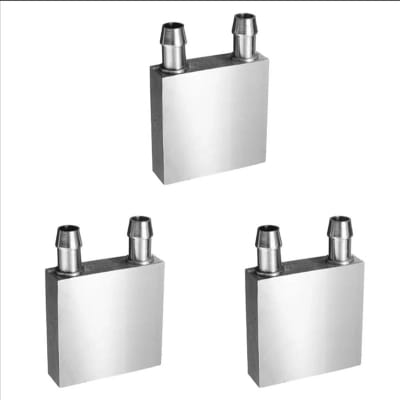 Picture of Water Cooling Block Aluminum 40x40x12mm 1 Peltier Size Silver