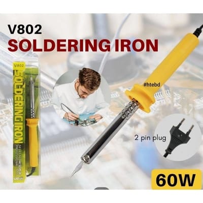 Picture of Soldering Iron AC 220 Volt 60 Watt V 802 High Quality Yellow