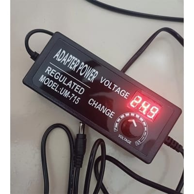 Picture of Adjustable AC to DC Power Adapter Multi Function DC 3V-24V 5A With Display Screen Voltage Regulated switching power supply Black