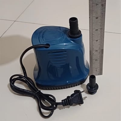 Picture of Submersible Water Pump AC : 220V-240V/50Hz-35W Hmax : 1.8M IPX8 ROHS Pump for Aquarium, Fish Tank, Water Fountain, Gardens, Hydroponic Systems, Cooling and Circulation Systems Etc-With Nozzle Botto Suction Blue