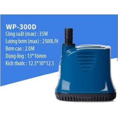 Picture of Submersible Water Pump AC : 220V-240V/50Hz-35W Hmax : 1.8M IPX8 ROHS Pump for Aquarium, Fish Tank, Water Fountain, Gardens, Hydroponic Systems, Cooling and Circulation Systems Blue