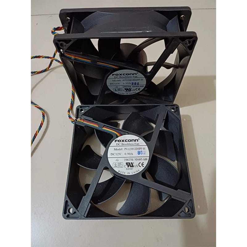 Picture of DC Brushless Hi Speed Cooling Fan FOXCONN PV123812DSPF 01 12V 0.90A 5’*5’ inch 15000 RPM Air Compatible devices Server 4-wire interface-2 