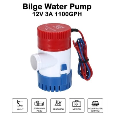 Picture of Bilge Pump1100G PH DC 12V Electric Water Pump For Submersible Boat, Irrigation, Gardening, Swimming Pool, Ponds. 