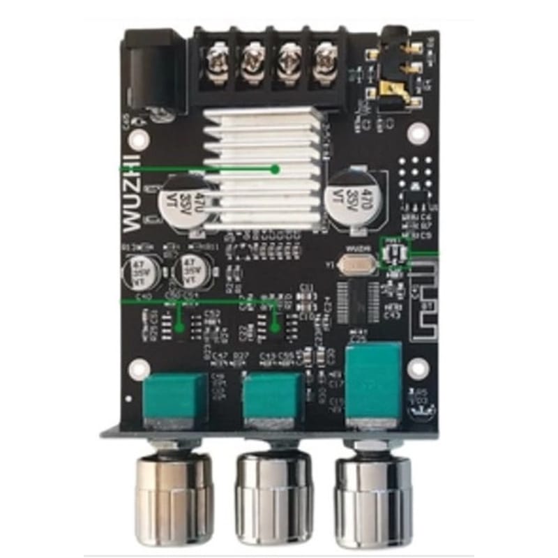 Picture of ZK-502MT 2x50W Bluetooth Audio Power Amplifier Module, Subwoofer Bass Treble AMP with AUX Input 