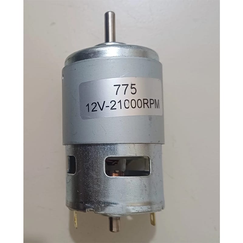 Picture of 775 DC Motor 12V-18V-24V 360W 21000 RPM 5mm Shaft Double Ball Bearing High Torque Large Power with Bracket DIY for Mini Angle Grinder-Table Saw Drill-Electrical Tools-Mini Generator Project-Granding Machine-Drill Machine-Water Pump & Sprayer Et Full Silver