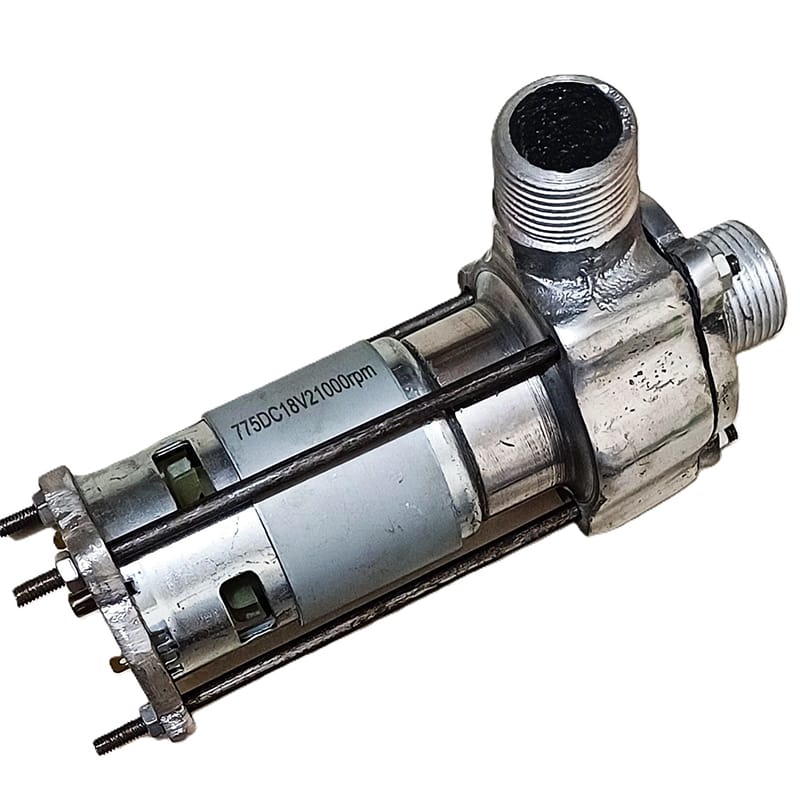 Picture of 775 DC Motor 12V-18V-24V-21000 RPM Double bearing+V4 Metal Pump Kit-Water Flow 40 Litre Per Miniute Silver