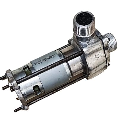 Picture of 775 DC Motor 12V-18V-24V-21000 RPM Double bearing+V4 Metal Pump Kit-Water Flow 40 Litre Per Miniute Silver